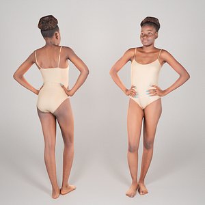 FREE DOWNLOAD: Young woman in beige bodysuit posing 233