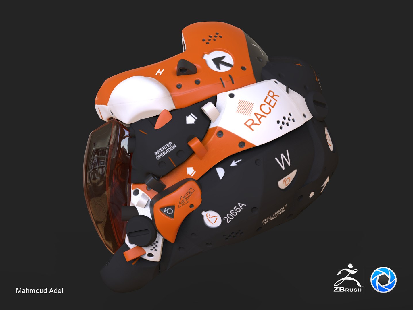 Helmet Motorcycle Keyshot Model - TurboSquid 1344137