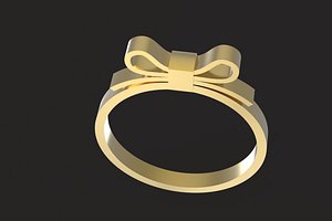 3D bowknot ring