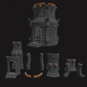 3D Tower Defense Constructor part Pbr2 model