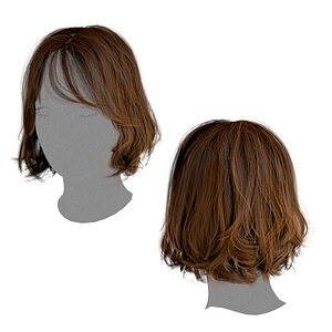 Realtime Medium Length Hairstyle model