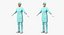 3D rigged doctors 3 model