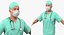 3D rigged doctors 3 model