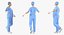 3D rigged doctors 3 model