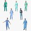 3D rigged doctors 3 model
