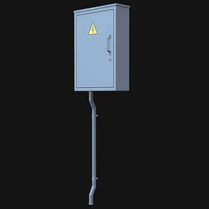 Electric Box 3 PBR Low Poly 3D model