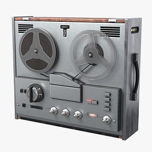 retro reel tape recorder 3d c4d