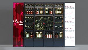 3D Wine Cabinet model