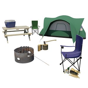 3d campsite model