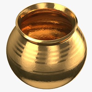 3D gold pot model