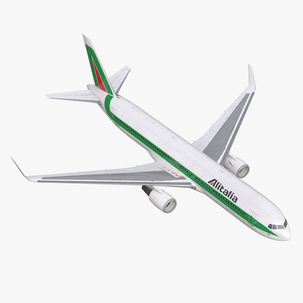 3d model boeing 767-300er alitalia rigged