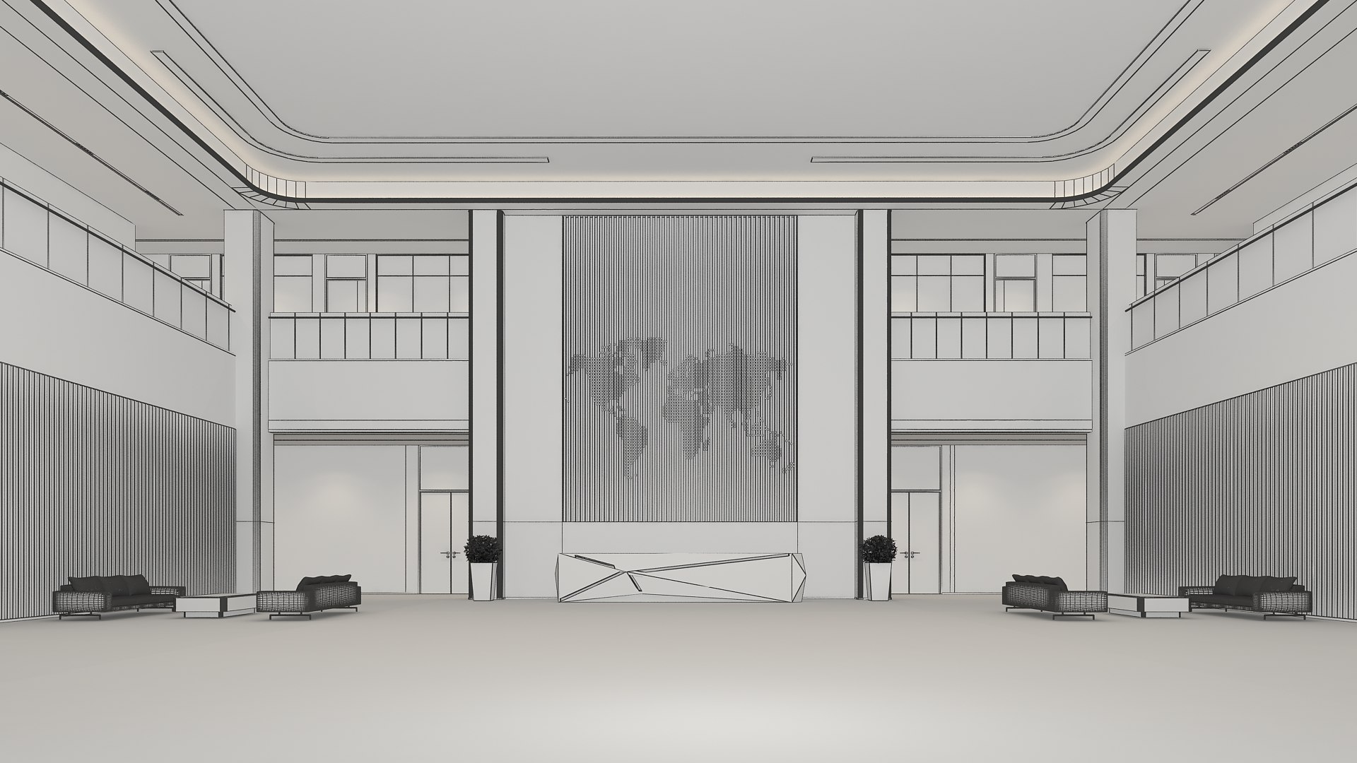 3D Modern Hall Collection 08 Model - TurboSquid 2197950