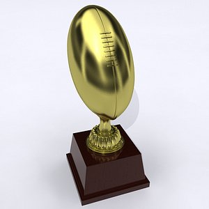 3d model american football trophy