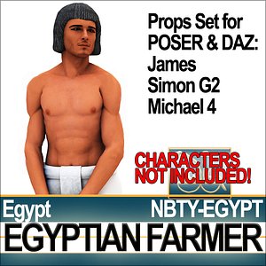 Props Set Poser Daz for Ancient Egyptian Farmer