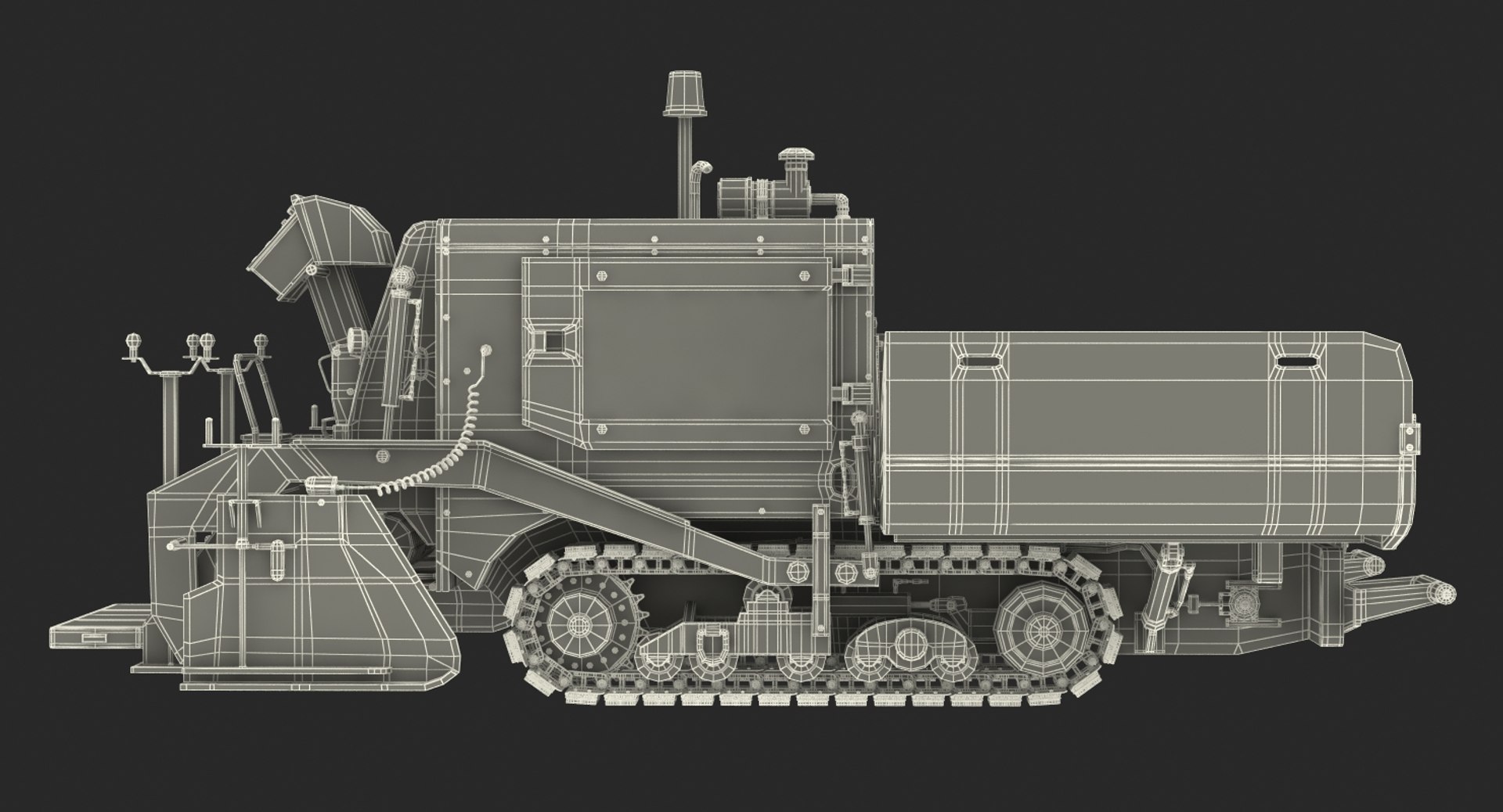 3D asphalt paving machine rigged - TurboSquid 1275364