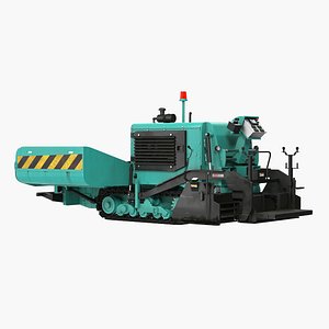 Asphalt Paving Machine Rigged 3D Model
