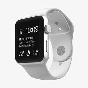apple watch sport white 3d model