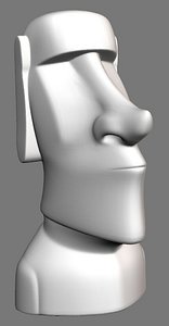 3d moai statue model