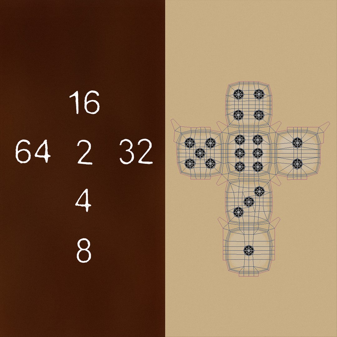 3d Dice 3 Model
