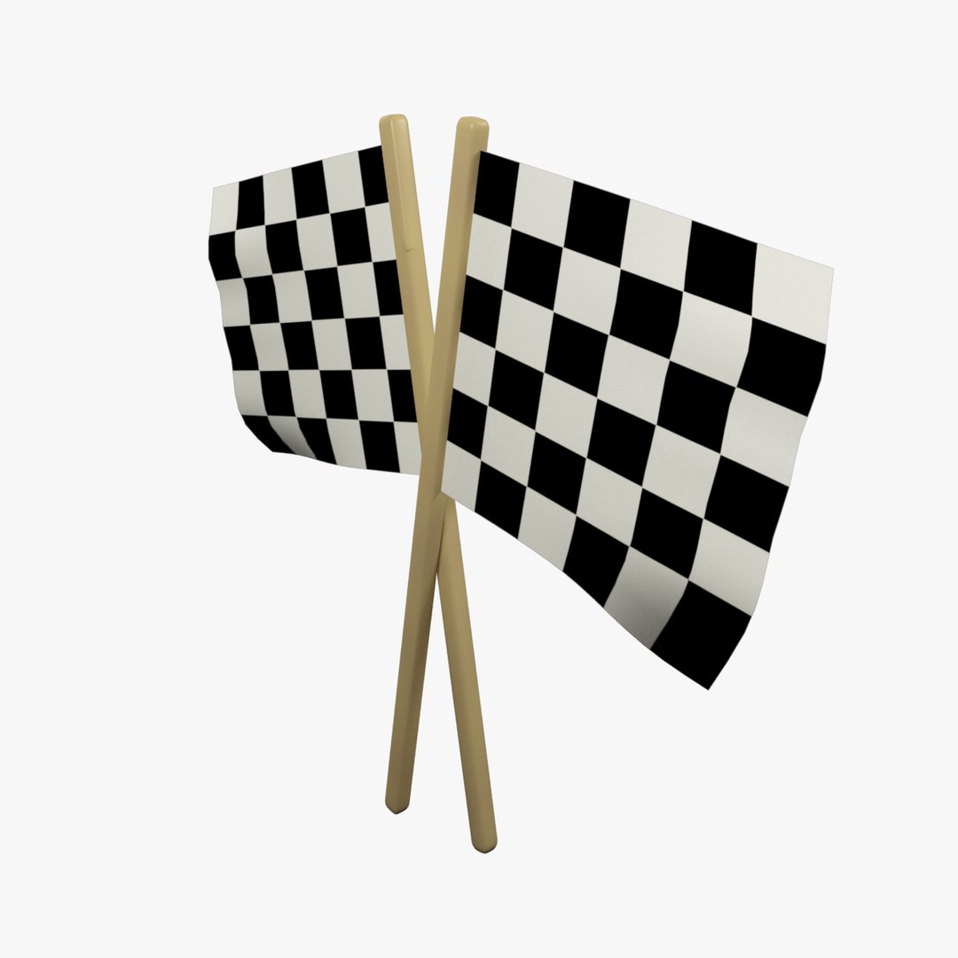 3d Racing Flags Turbosquid 1160434