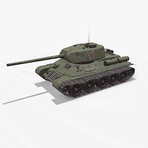 T-34 USSR Medium Tank Low-Poly PBR 3D model