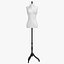 3D female mannequin stand model