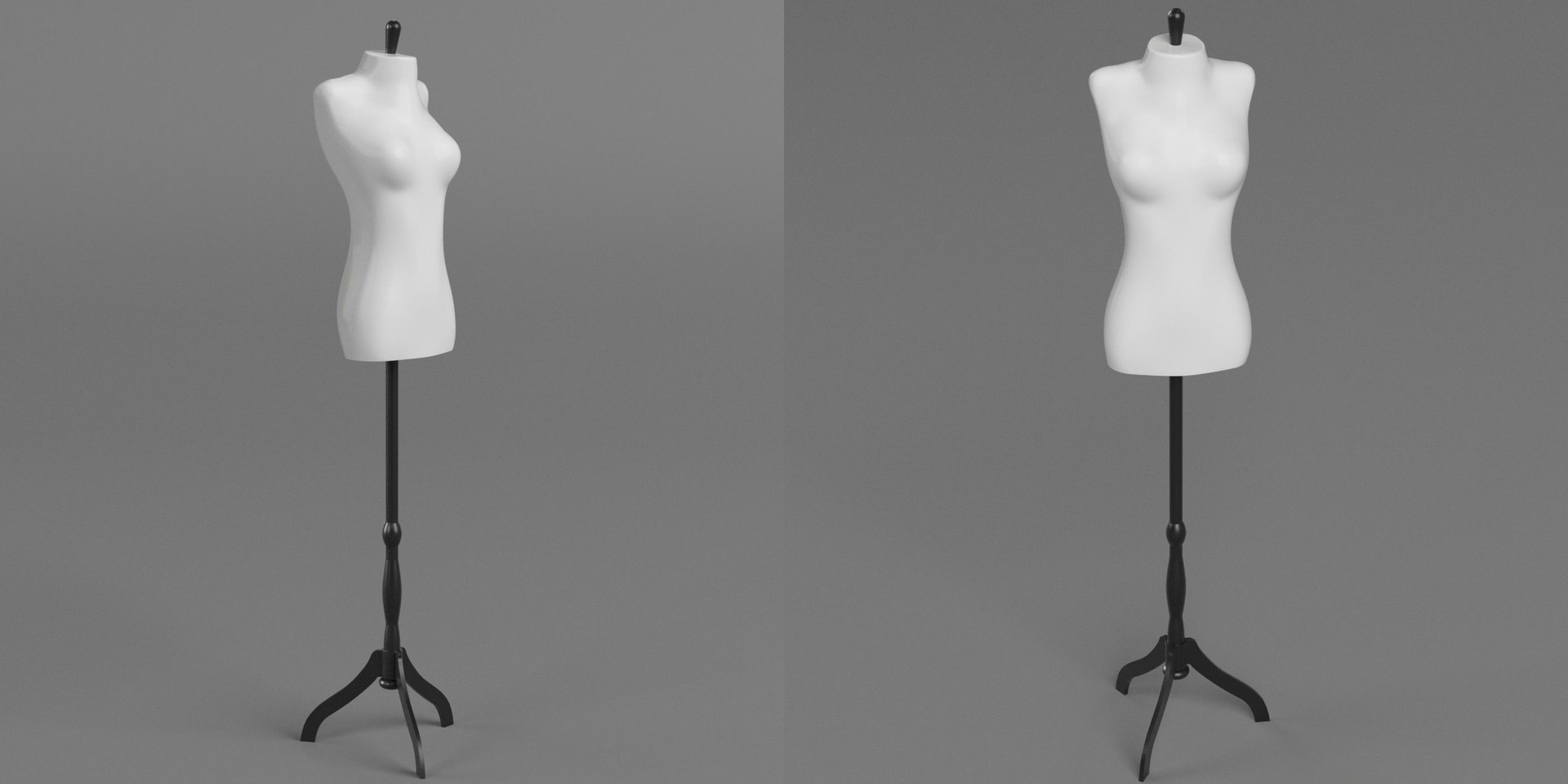 3D female mannequin stand model TurboSquid 1392668