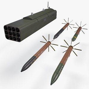 Telson 12 Launcher With Missiles 3D