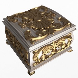 Casket Carved 08 White