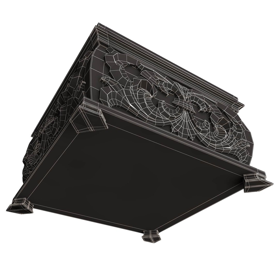 Casket Carved 08 White 3D Model - TurboSquid 2207790