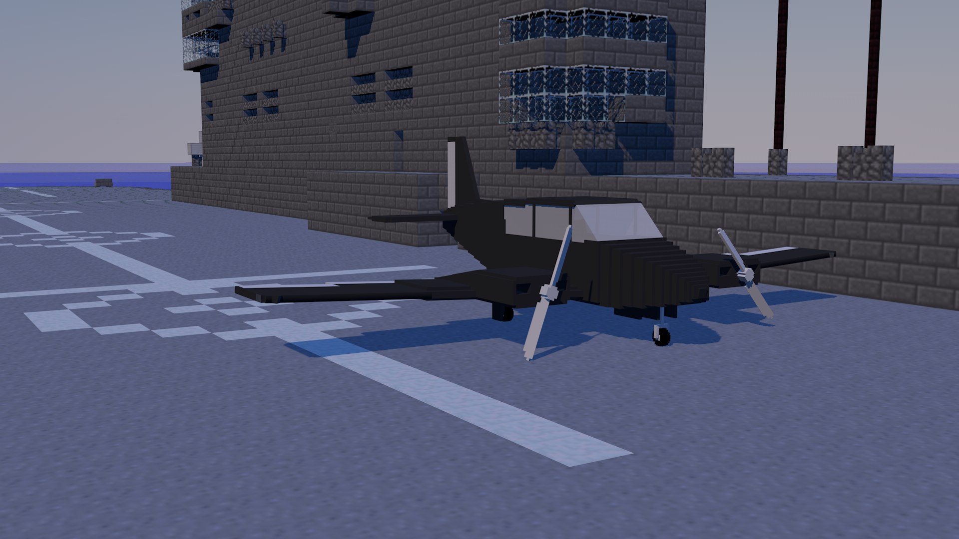 minecraft airplane inside