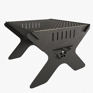 3D Camping Campfire Grill model