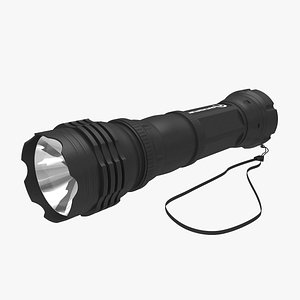 3D model flashlight flash light