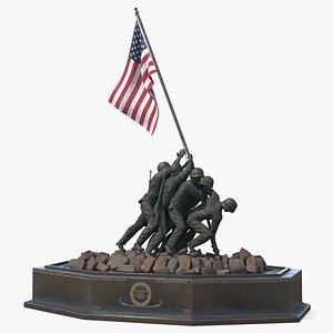 Marine Corps War Memorial Patinated Bronze
