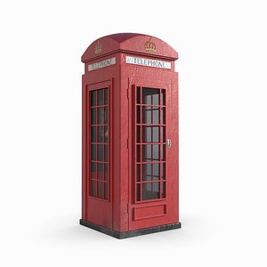 3D redshift red phone box