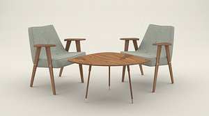 3d model old style furniture set