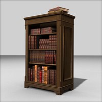 Traditional Bookcase 3d model