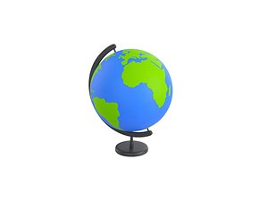 3D Cartoon Globe model