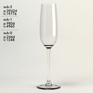 Clear champagne glassware