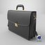 3D model Leather Briefcase 02