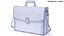 3D model Leather Briefcase 02