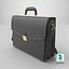 3D model Leather Briefcase 02