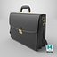 3D model Leather Briefcase 02