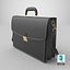 3D model Leather Briefcase 02