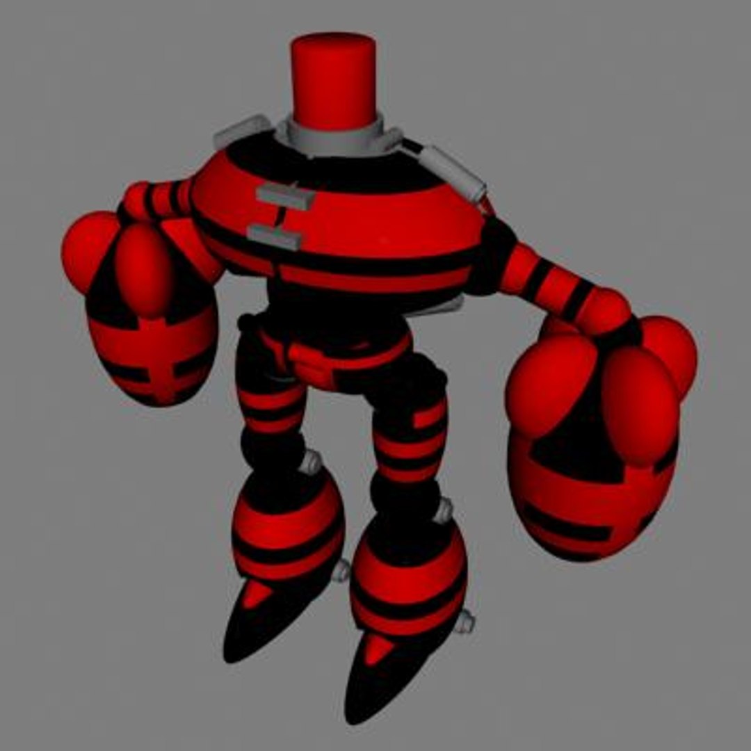 3d Model Red Black