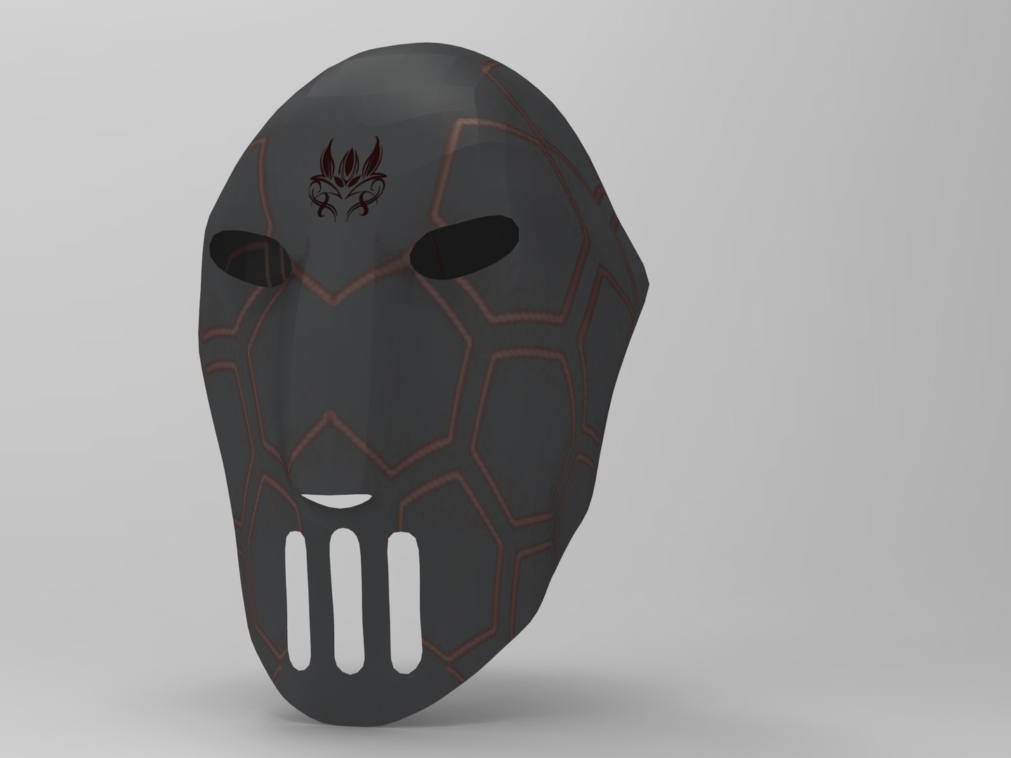 3D Model Low-poly Black Hockey Goalie Mask - TurboSquid 2241340