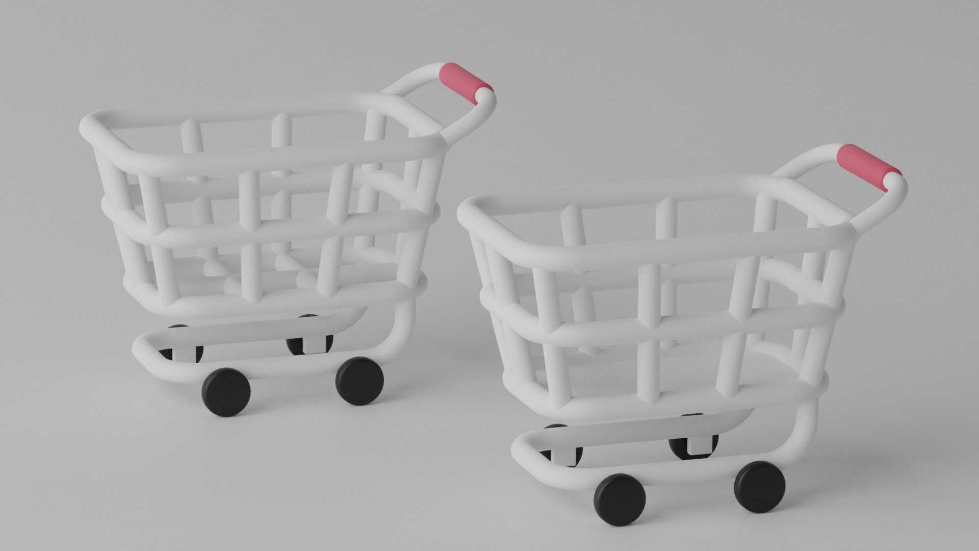 Cartoon Simple Shopping Cart Model - TurboSquid 1846435