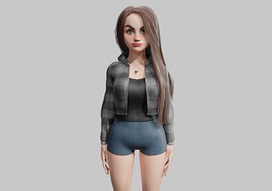 3D teen Pretty Woman V41580 model