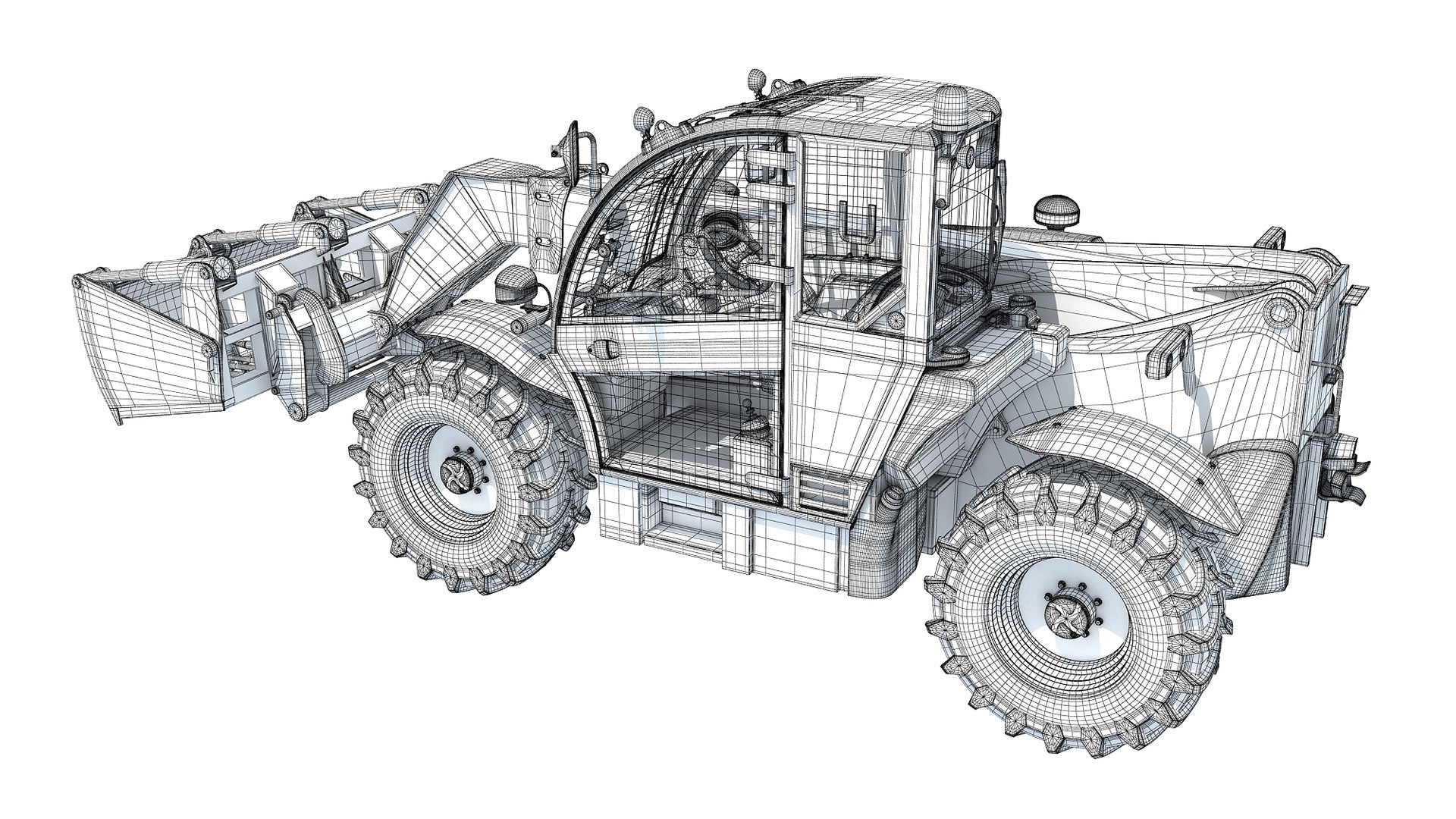 Handler Forklift Telehandler 3D Model - TurboSquid 1690061