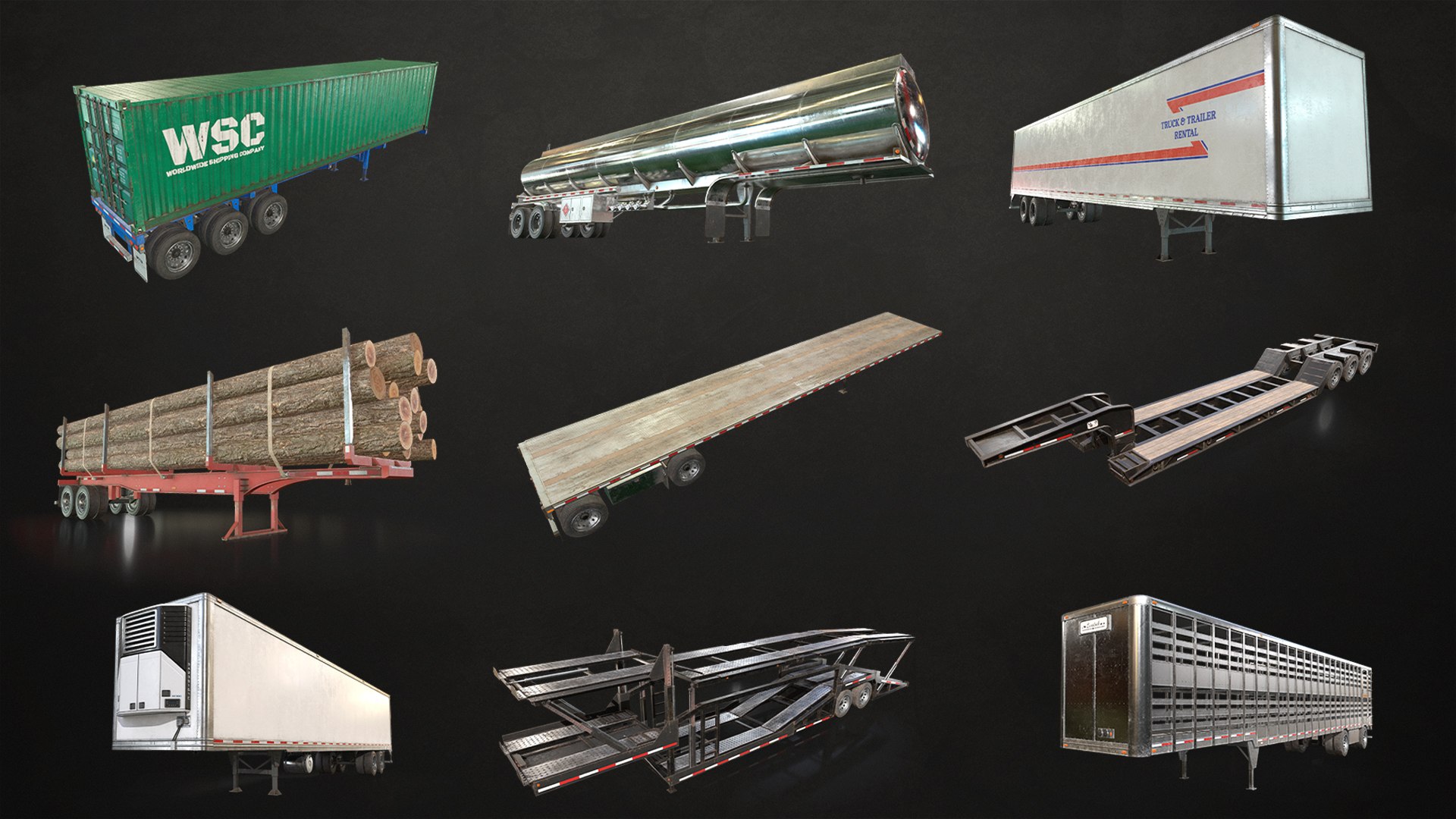 Semi Trailer Pack 3D https://p.turbosquid.com/ts-thumb/PU/pry6Yb/RE/semitrailerspack_01/jpg/1772019729/1920x1080/fit_q87/59a1abc9cc44b7fb3a81fdf8da2801c8219a399d/semitrailerspack_01.jpg